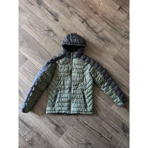 Columbia Kids Boys Full Zip Omni heat  Hooded Puffer Jacket Green Large 14/16